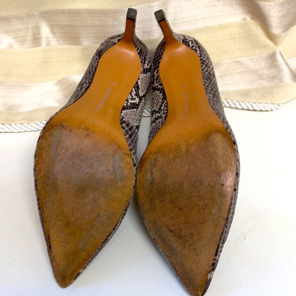 Banana Republic brown, tan, faux python pumps 8.5 - Picture 6 of 8